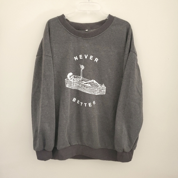 Never Better Halloween Sweatshirt - Picture 2 of 2